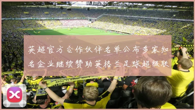 英超官方合作伙伴名单公布多家知名企业继续赞助英格兰足球超级联赛